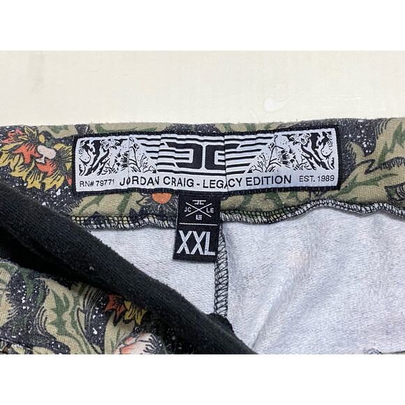 Jordan Craig Legacy Joggers Sweat Pants XXL Mens Black Orange Floral - Picture 6 of 13